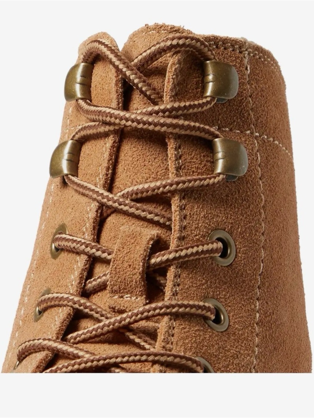 Roxy Tan Lace-Up Suede Work It Hiking Ankle Boots - Picture 8 of 16